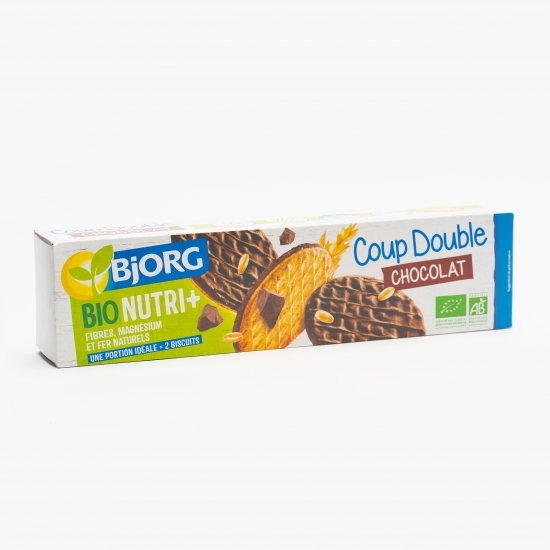 Biscuiți eco cu glazură de ciocolată neagră 200g