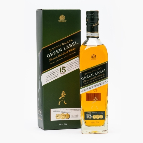 Blended Whiskey Malt Green 15 Yo,  43%, Scotland, 0.7l + cutie