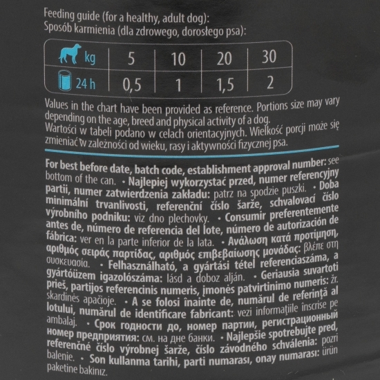 Hrană umedă pentru câini, 800g, cu carne de miel, morcovi și orez brun