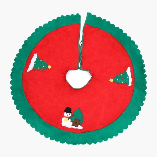 Covoraș pentru bradul de Crăciun Flippy, roșu/verde, 90cm