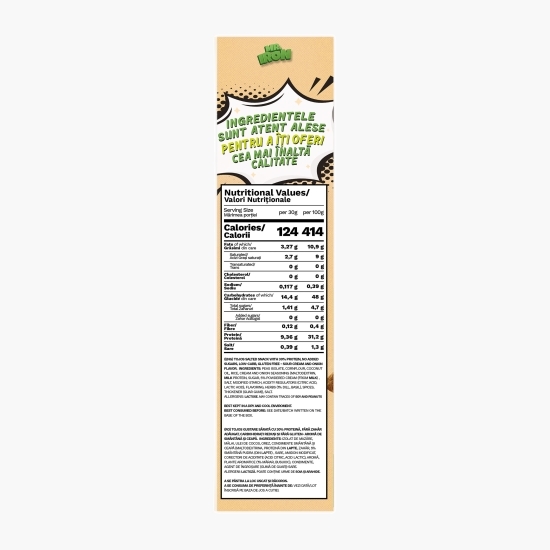Pufuleți cu aromă de smântână și ceapă, cu 30% proteină, fără zahăr și fără gluten, low carb 100g