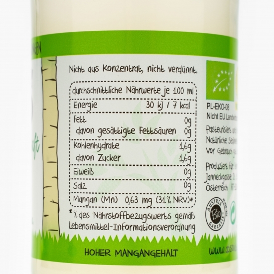 Sevă de mesteacăn nefiltrată cu aromă de mere eco 330ml