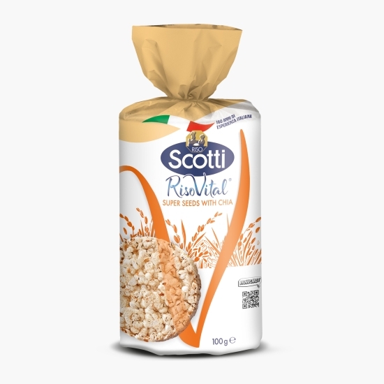 Rondele de porumb și orez cu mix de semințe și chia 100g