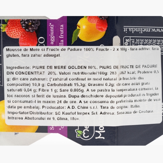 Mousse de mere și fructe de pădure (2x100g) 200g