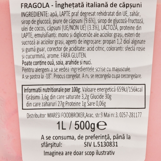 Înghețată căpșuni 500g