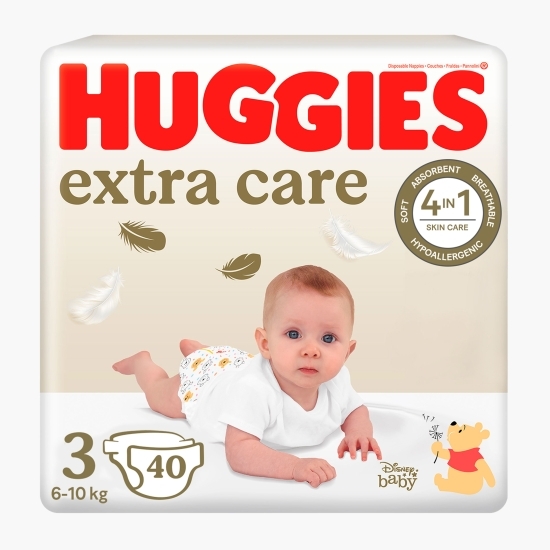 Scutece Extra Care, mărimea 3, Jumbo, 6-10kg, 40 buc
