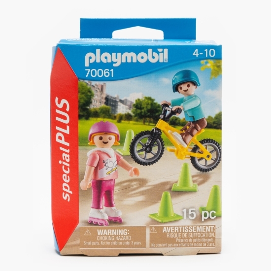 Figurină copii cu role și bicicletă 4+ ani