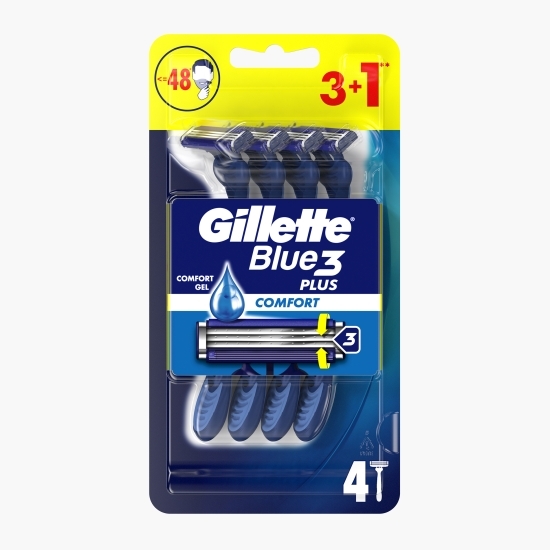 Aparate de ras de unică folosință Blue 3 Plus, 4 buc