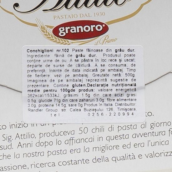 Paste Conchiglioni n.102, 500g