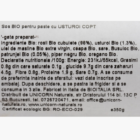 Sos de roșii cu usturoi copt, eco 350g