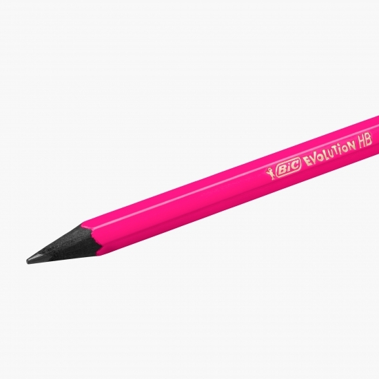 Set 4 creioane grafit Evolution Fluo