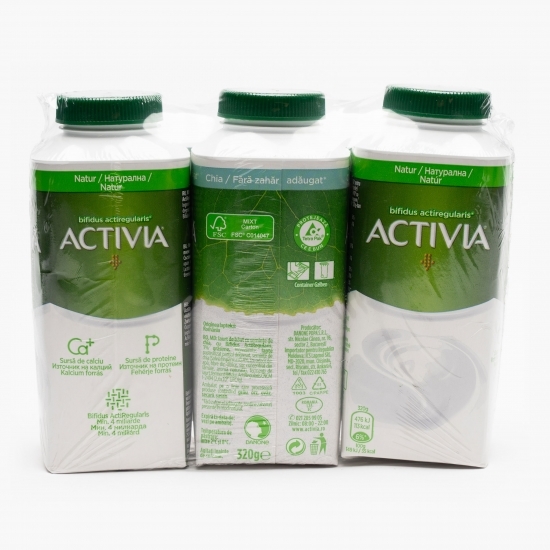 Iaurt de băut (2 natur/1 chia) 3x320g