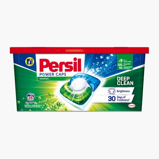 Detergent de rufe, capsule, universal, Power Caps, Deep Clean, 26 spălări