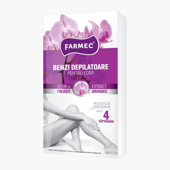 Benzi depilatoare pentru corp, cu orhidee