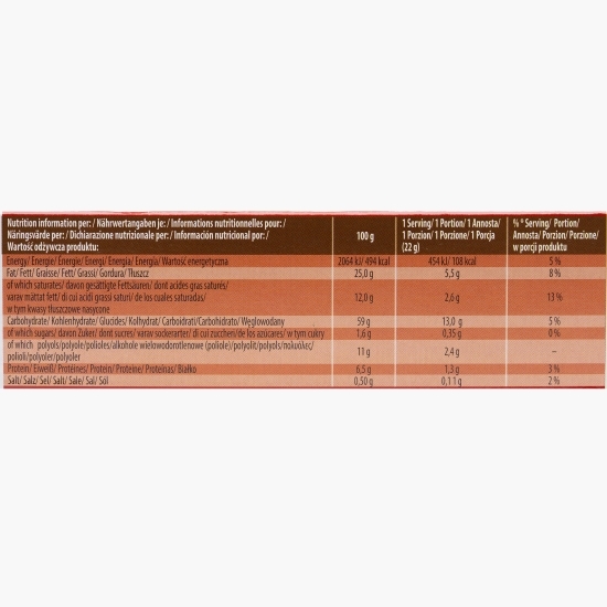 Fursecuri-cookies cu bucăți de ciocolată, fără zahăr, 130g