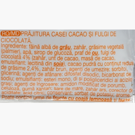 Prăjitura casei cu cacao și fulgi de ciocolată 300g