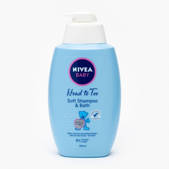 Șampon și spumă de baie pentru bebeluși, Baby Head to Toe 0.75l