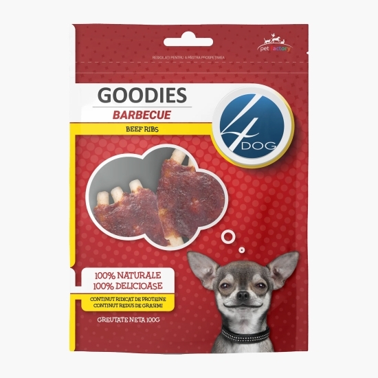 Recompense pentru câini Barbecue Beef Ribs, cu vită 100g