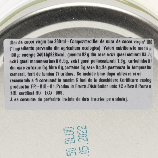 Ulei de cocos virgin eco 300ml