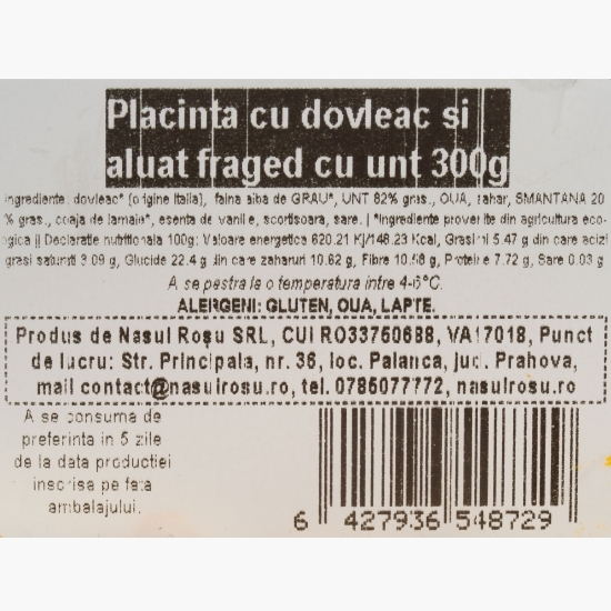 Plăcintă cu dovleac și aluat fraged cu unt 300g