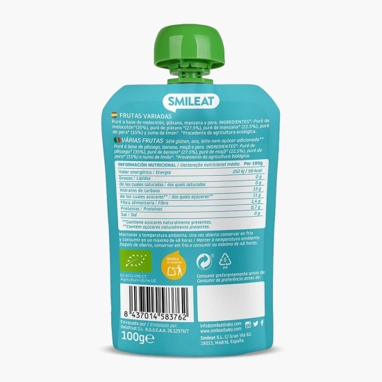 Gustare piure eco din mix de fructe +6 luni 100g