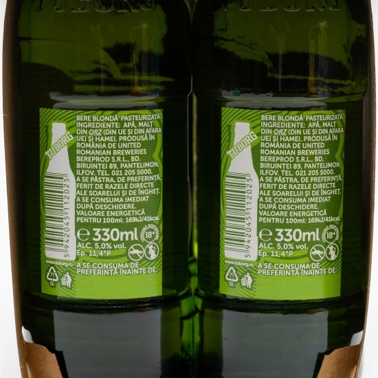 Bere blondă pasteurizată sticlă 0.33l