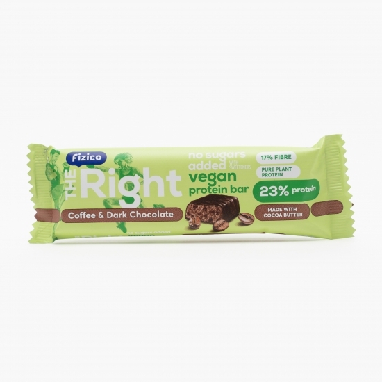Baton proteic vegan cu cafea și ciocolată neagră 40g