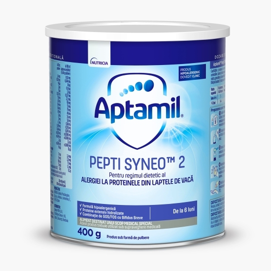 Lapte praf Pepti SYNEO 2, de la 6 luni, Nutricia, 400g