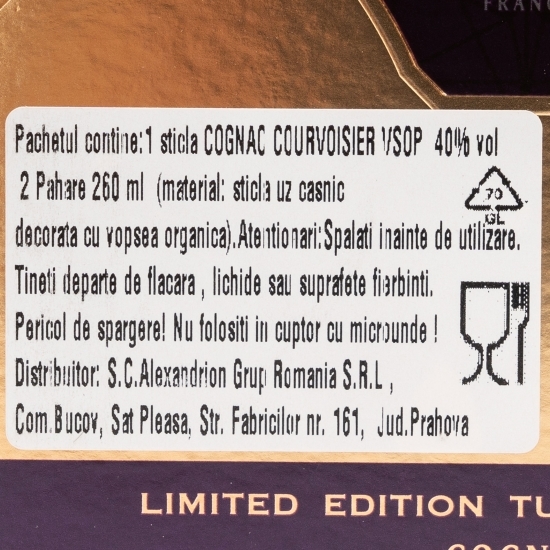  VSOP coniac 40% alc. 0.7l + 2 pahare