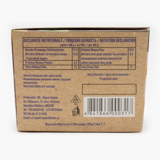 Caise în ciocolată neagră 200g