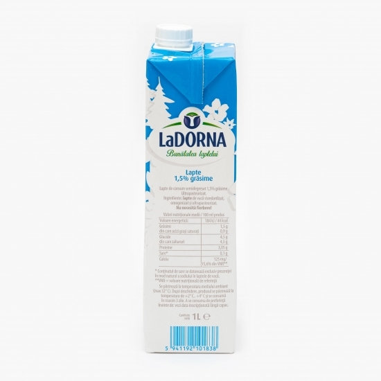 Lapte UHT 1.5% grăsime 1l