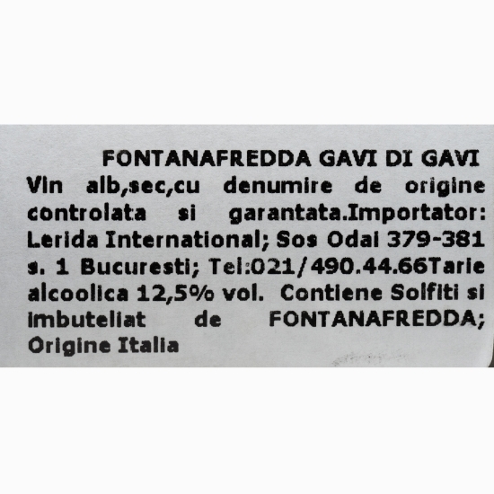 Vin alb sec Cortese Gavi di Gavi, 12.5%, 0.75l
