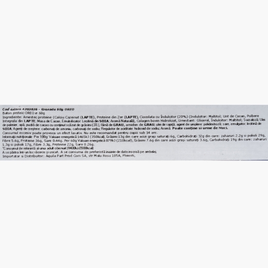 Baton proteic Oreo, 60g