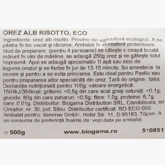 Orez Risotto eco, 500g
