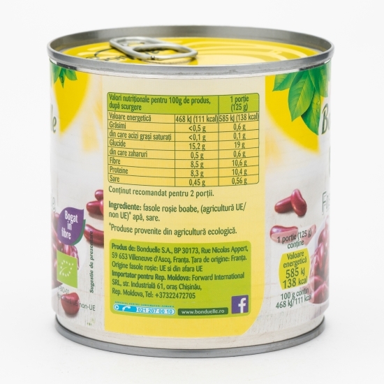 Fasole roșie boabe eco 310g