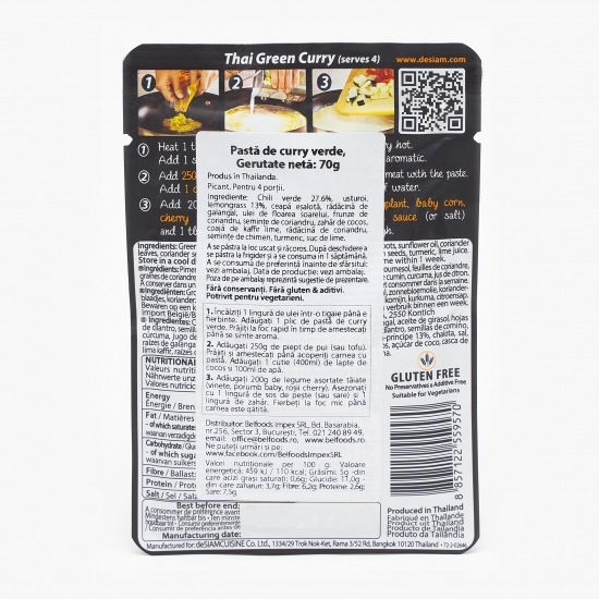Pastă curry verde, Green Thai 70g