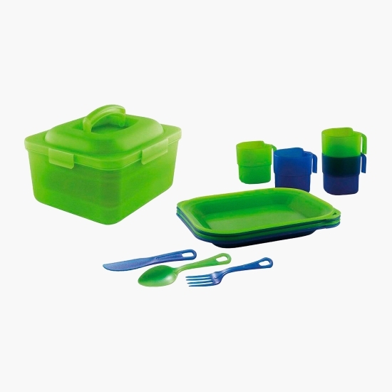 Set vase pentru picnic pentru 4 persoane, 25 piese