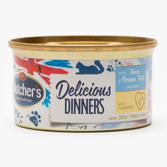 Hrană umedă pentru pisici, mousse, 85g, ton