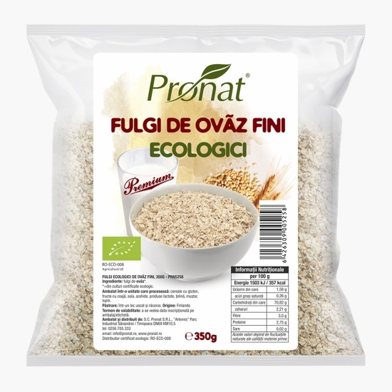 Fulgi de ovăz eco, fini 350g