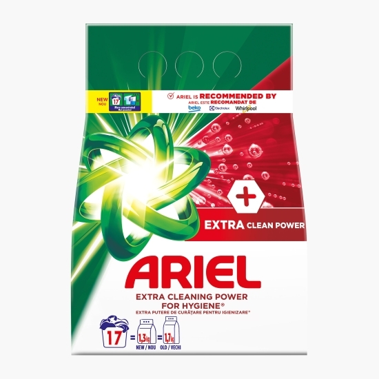 Detergent de rufe pudră +Extra Clean Power, 17 spălări, 1.3kg