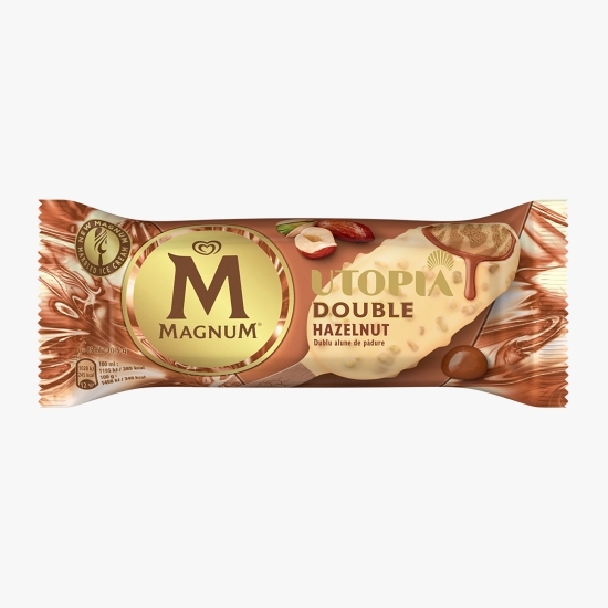 Înghețată Utopia Double Hazelnut, cu alune de pădure 85ml
