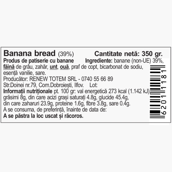 Banana bread 350g