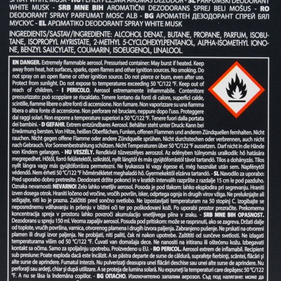 Set cadou Mosc Alb (apă de toaletă 100ml + deodorant spray de corp 150ml)