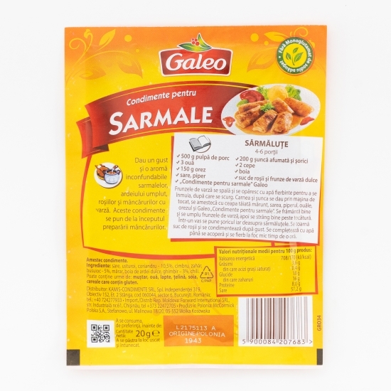 Condimente pentru sarmale 20g