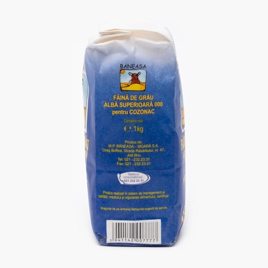 Făină de grâu albă superioară 000 pentru cozonac 1kg