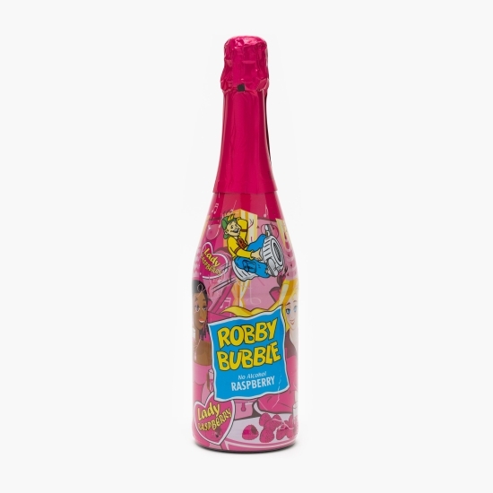 Băutură răcoritoare carbogazoasă cu suc de zmeură, fără alcool 0.75l