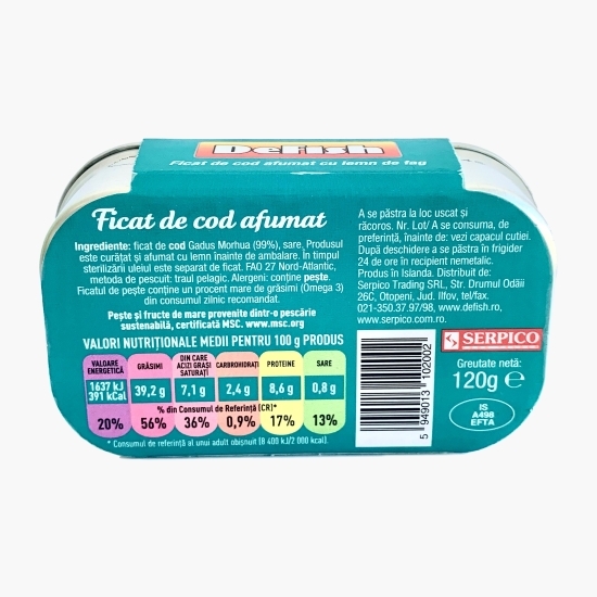 Ficat de cod afumat 120g