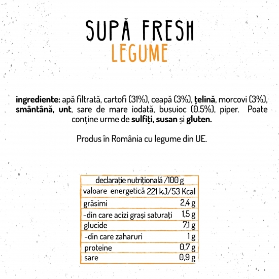 Supă fresh cu legume 450g