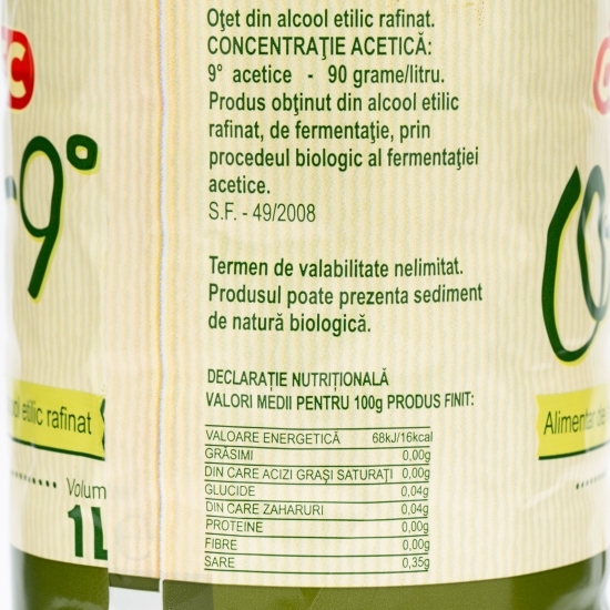 Oțet din alcool etilic rafinat 9°, 1l