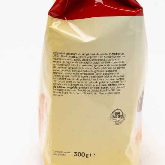 Mini Croissants cu cremă de cacao 300g